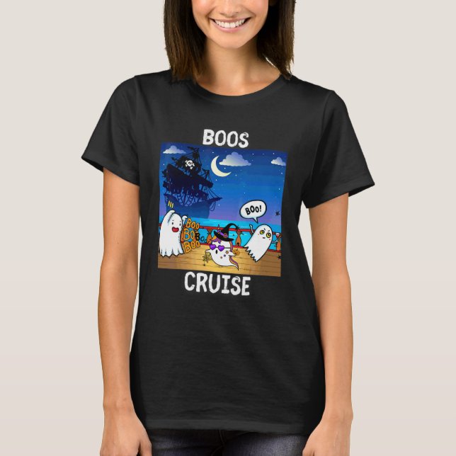 Camiseta Cute Boos Cruise  Fiesta de Halloween (Anverso)