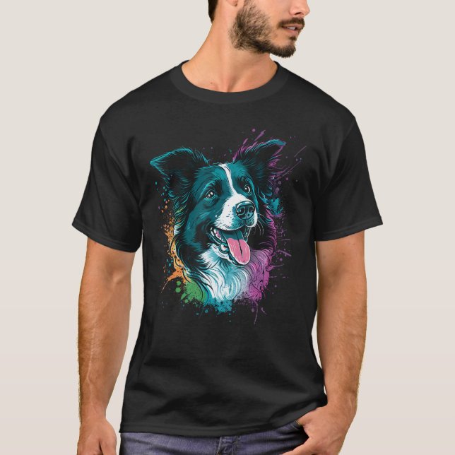 Camiseta Cute Border Collie Dog on Border Collie Lover_3 (Anverso)