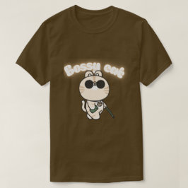 Camiseta Cute Bossy Cat T-Shirt - Gracioso Tee Grá