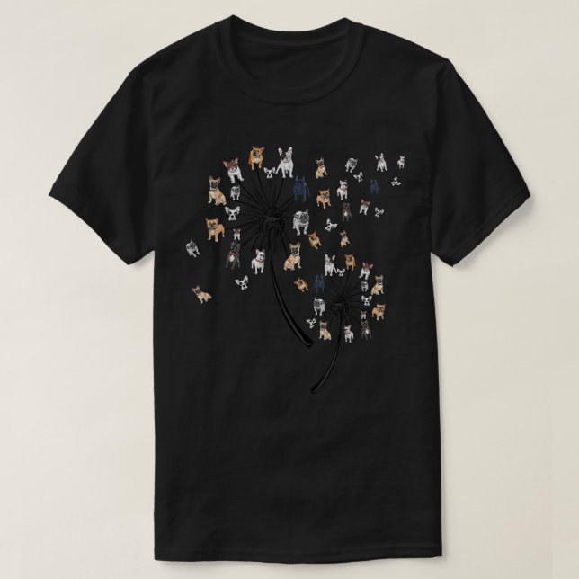 Camiseta Cute Boston Terrier Dogs Dandelion Flower Flying D (Diseño del anverso)