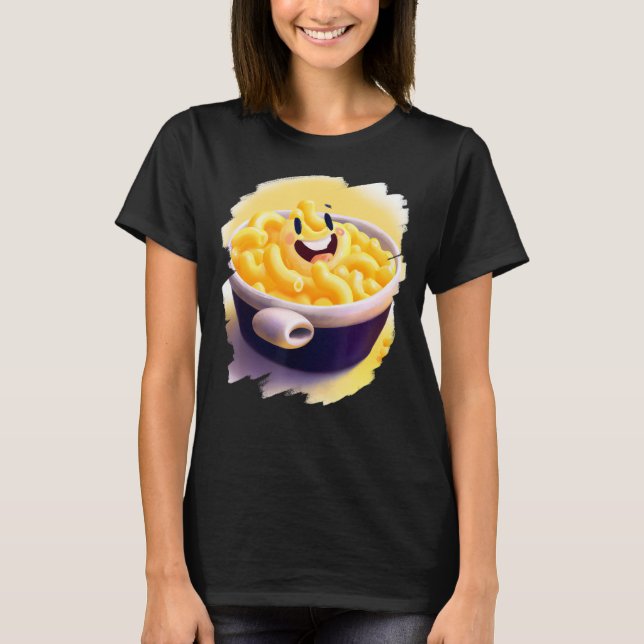 Camiseta Cute Bowl de macarrones y queso Mac y queso (Anverso)