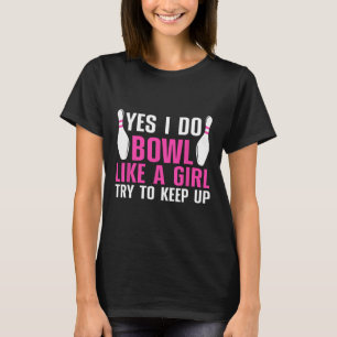 Camiseta Cute Bowling Para Mujeres Chicas Bowler Me Ahorra 