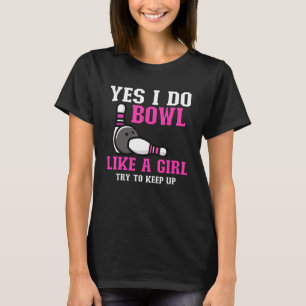 Camiseta Cute Bowling Para Mujeres Chicas Bowler Me Ahorra 