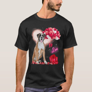 Camiseta Cute Boxer Balloon El día de San Valentín Valentin