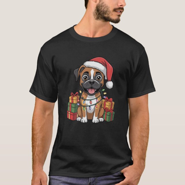 Camiseta Cute Boxer Christmas Xmas Design Funny Dog Lover H (Anverso)
