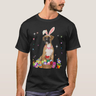 Camiseta Cute Boxer Dog Easter Day Bunny Eggys Easter Costu