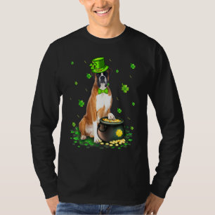 Camiseta Cute Boxer Dog Lover St Patricks Day Shamrock