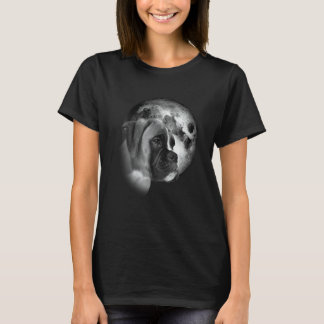 Camiseta cute Boxer Dog with Moon Boxer Dog
