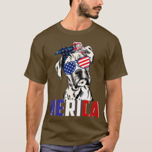 Camiseta Cute Boxer Merica 4 De Julio Perro Americano Cacho