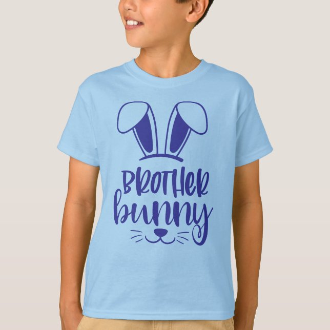 Camiseta Cute Boy Brother Bunny Easter (Anverso)