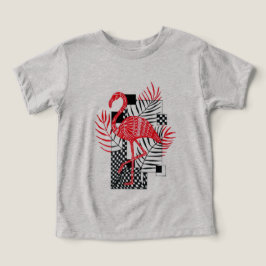 Camiseta Cute Boy Rojo Flamingo Print