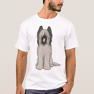 Camiseta Cute Briard Cartoon Dog