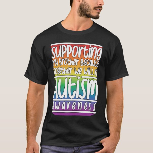 Camiseta Cute Brother Autism Awareness For Autism Support (Anverso)
