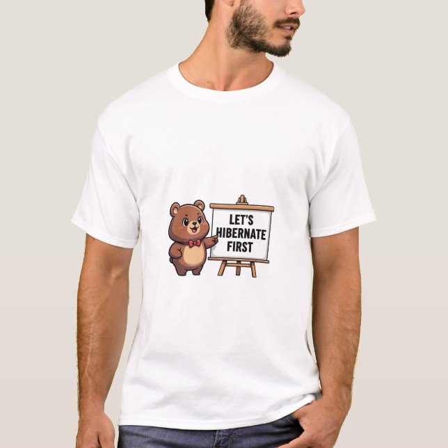 Camiseta Cute Brown Bear with Red Bowtie (Anverso)