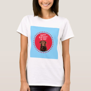 Camiseta Cute Brown Labrador Recuperador Perro Feliz Cumple