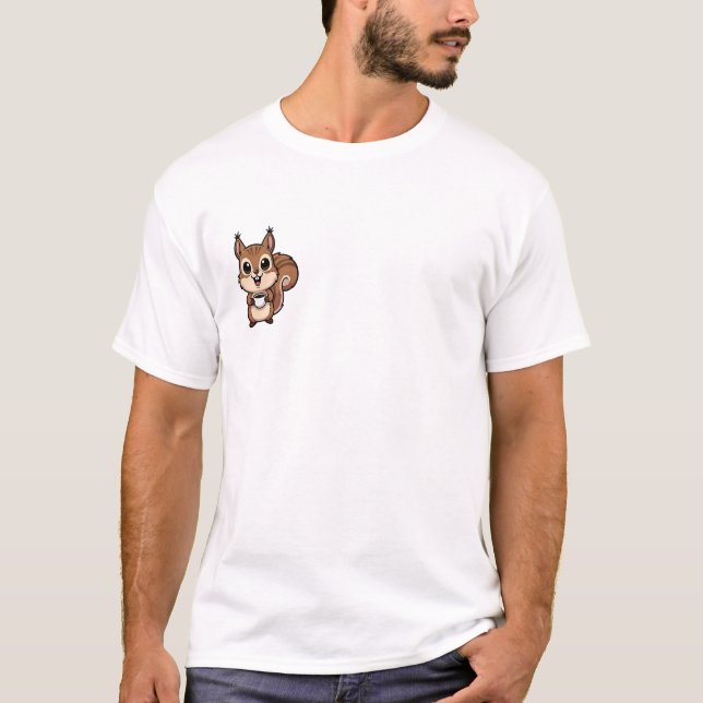 Camiseta Cute Brown Squirrel Cartoon (Anverso)
