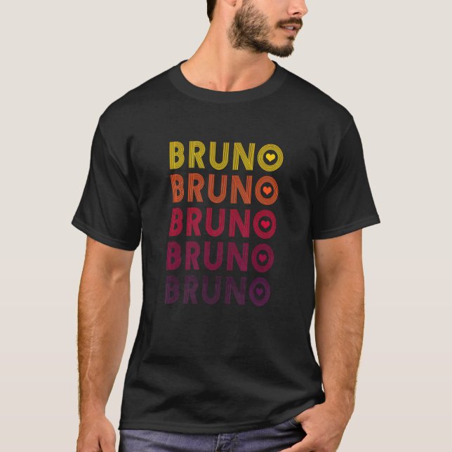 Camiseta Cute Bruno Heart Man Women (Anverso)
