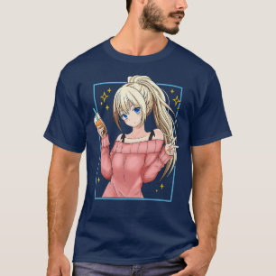Camiseta Cute Bubble Tea Anime Girl Kawaii Japanese Premium