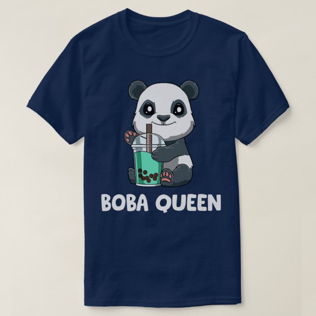 Camiseta Cute Bubble Tea Panda Boba Queen 765 (Diseño del anverso)
