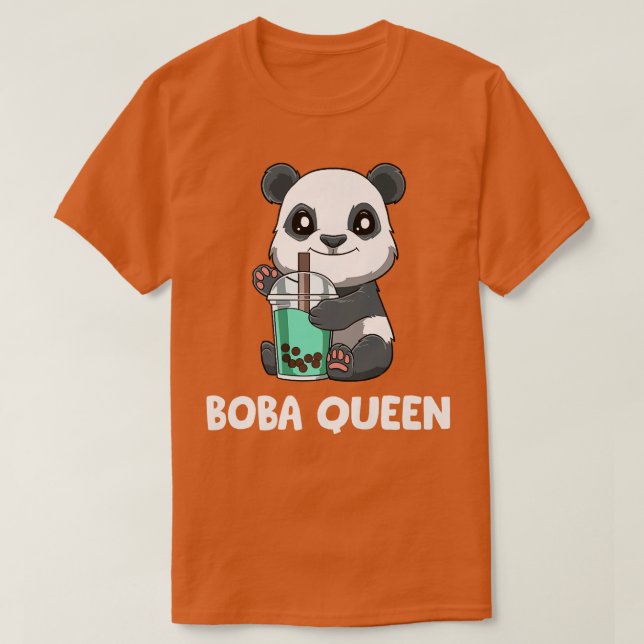 Camiseta Cute Bubble Tea Panda Boba Queen 767 (Diseño del anverso)
