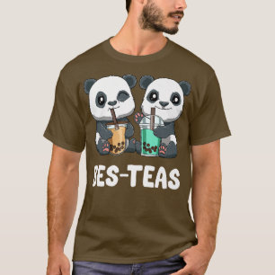 Camiseta Cute Bubble Tea Pandas Funny Boba Tea 770