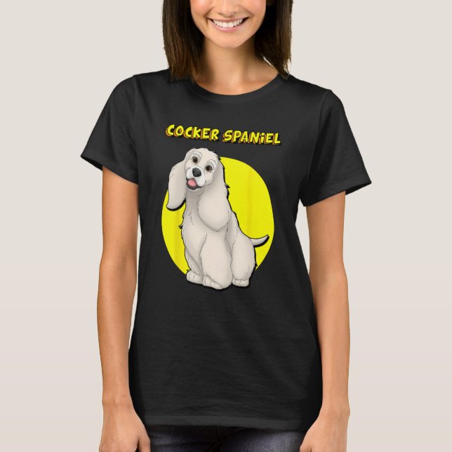 Camiseta Cute Buff Cocker Spaniel (Anverso)