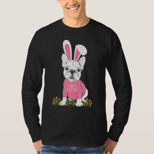 Camiseta Cute Bulldog francés Semana Santa Bunny Ears Gráfi