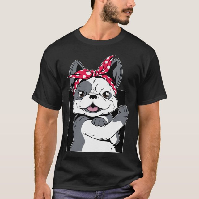 Camiseta Cute Bulldog Headbands (Anverso)