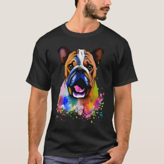 Camiseta Cute Bulldog Watercolour for bulldog lovers, Men W