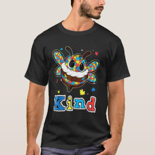 Camiseta Cute Bumble Bee Pieza de Rompecabezas Conciencia d