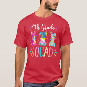Camiseta Cute Bunnies 4º Grado Escuadrón de Maestros Día de