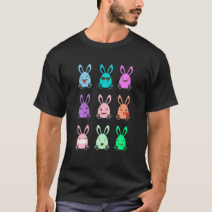 Camiseta Cute Bunnies Emoticon Bunnies Easter 2022 K