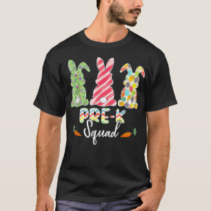 Camiseta Cute Bunnies PreK Teacher Squad Easter Day Tie Dye