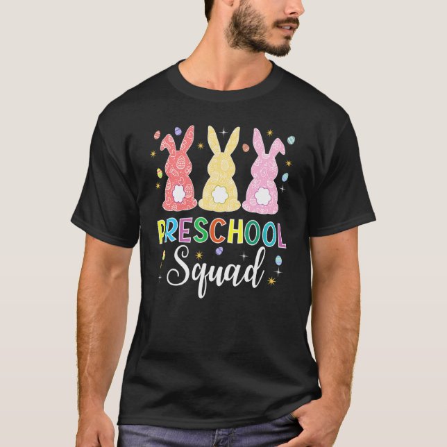 Camiseta Cute Bunnies Profesores De Preescolar Escuadrón Dí (Anverso)
