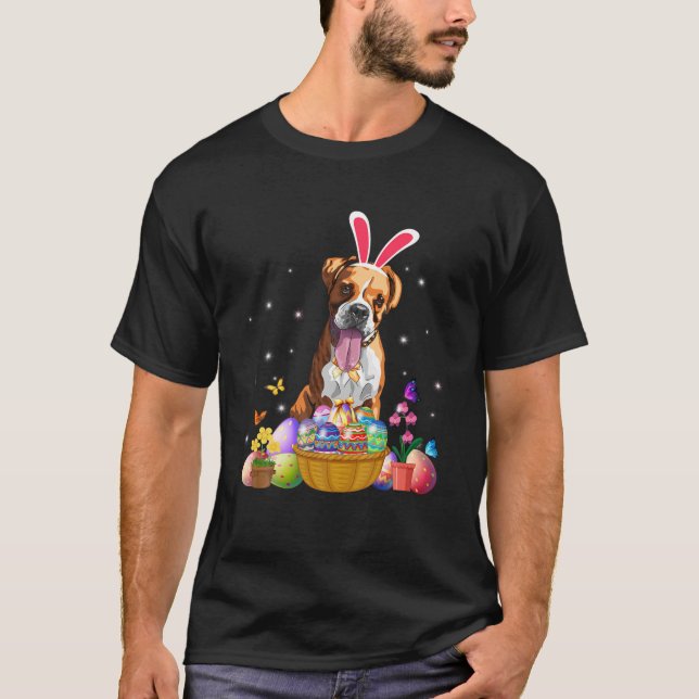 Camiseta Cute Bunny Boxer Dog (Anverso)
