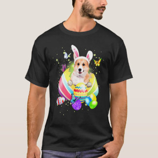 Camiseta Cute Bunny Corgi Eggs Easter Day For Men Women