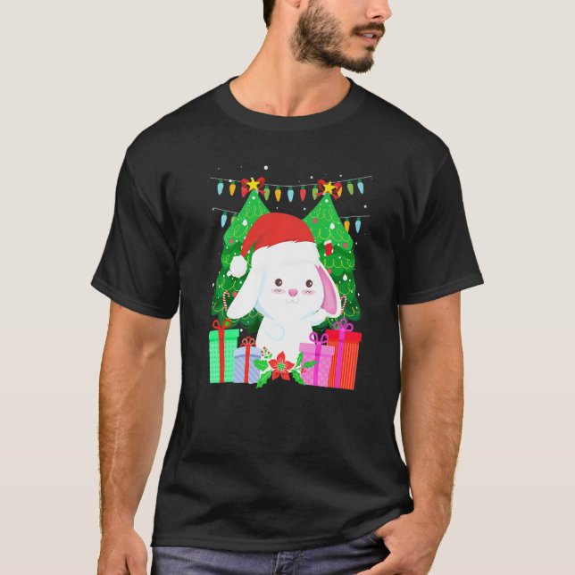 Camiseta Cute bunny fir tree Christmas (Anverso)