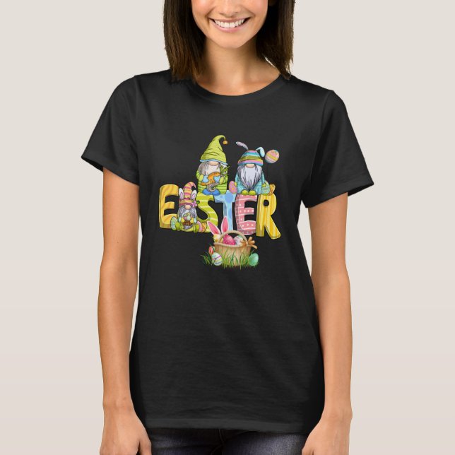 Camiseta Cute Bunny Gnome Easter Day Eggs Gnomes Easter 202 (Anverso)