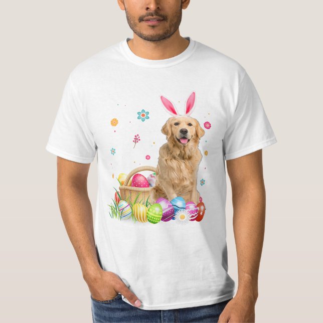 Camiseta Cute Bunny Golden Retrieve (Anverso)