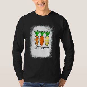 Camiseta Cute Bunny Leopard Plaid Carrots Egg Hung Happy