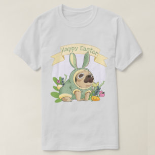 Camiseta Cute Bunny Pug T-Shirt
