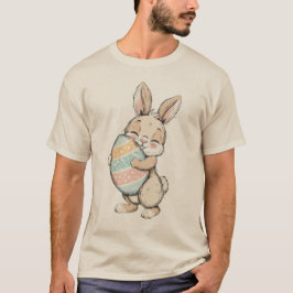 Camiseta Cute Bunny with Colourful Easter Egg Illustration