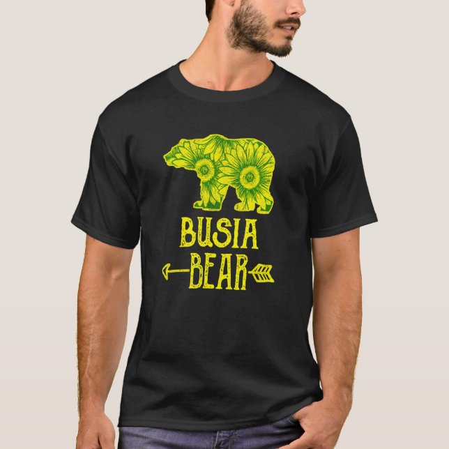 Camiseta Cute Busia Oso Autismo Conciencia Familia Autista  (Anverso)