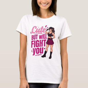 Camiseta Cute But Will Fight You Anime Boxing Girl