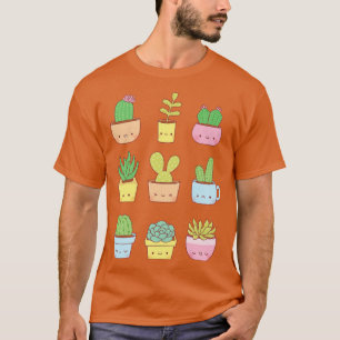 Camiseta Cute Cactus and Succuls Doodles