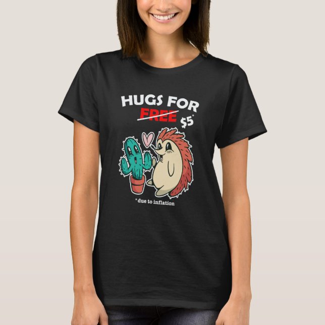 Camiseta Cute cactus valentine costume Hugs For Free due to (Anverso)