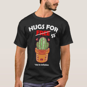 Camiseta Cute cactus valentine disfraces Abrazos gratis deb