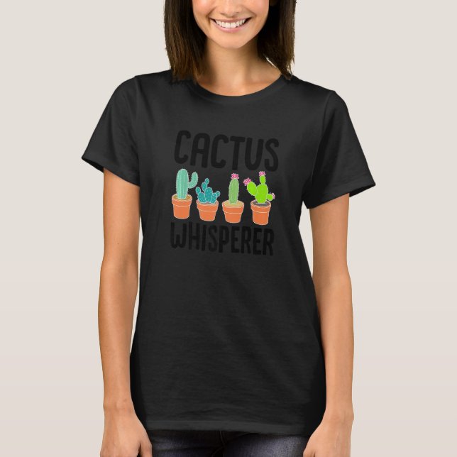 Camiseta Cute Cactus Whisperer Botany Succulfit (Anverso)