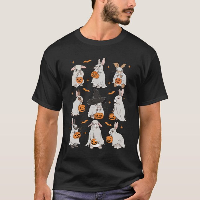 Camiseta Cute Cae Bunny Ghost Costume Rabbit Lover (Anverso)