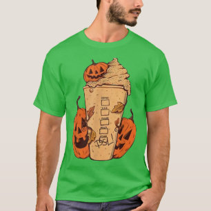 Camiseta Cute Cae Vibes Café Calabaza Spice Latte Bebidas